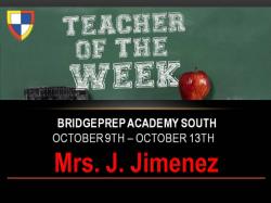 Teacher of the Week
